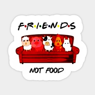 friends not food eating animals is weird Sticker